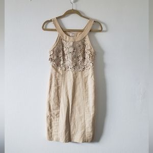 Anthropologie linen blend dress
